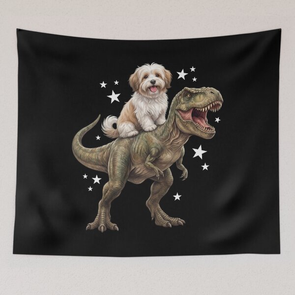 Item preview, Funny Havanese Riding T Rex Dinosaur Dog Lover designed and sold by TerryConnells.