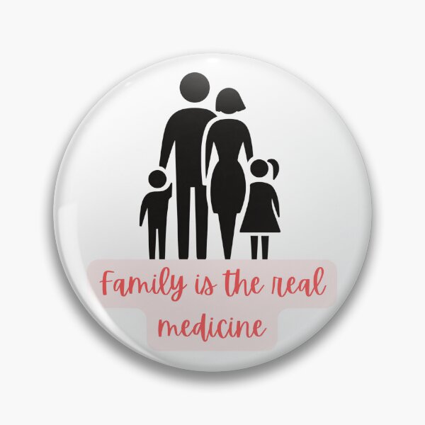 Item preview, Family Is the Real Medicine – Warm Quote Design designed and sold by AmoebaPress.