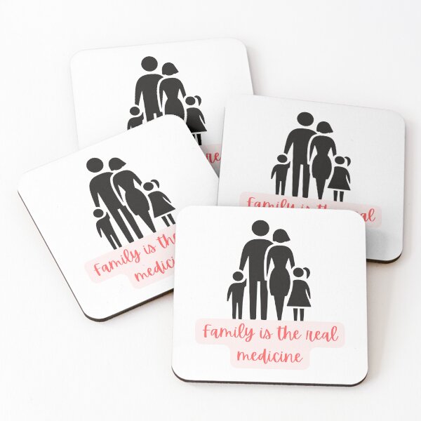Item preview, Family Is the Real Medicine – Warm Quote Design designed and sold by AmoebaPress.