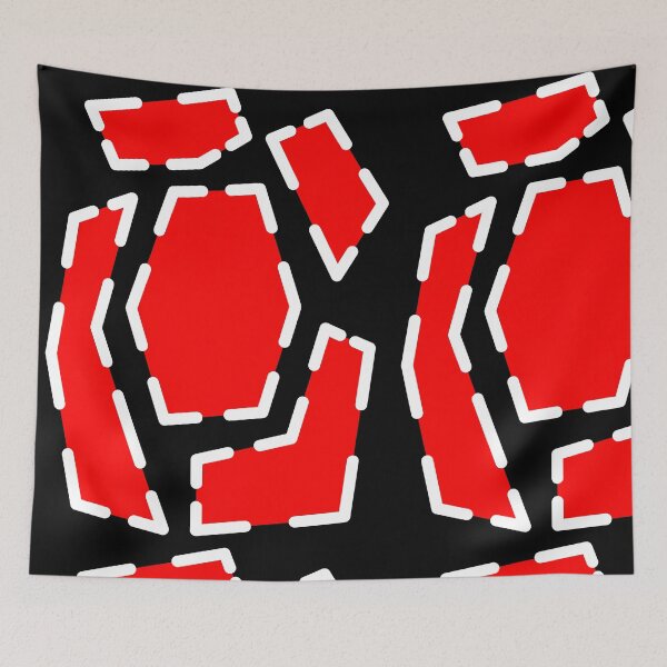 Item preview, Dashed Random Urban Maze - Edgy Geometric Abstract Design designed and sold by The Nomadic Designs.