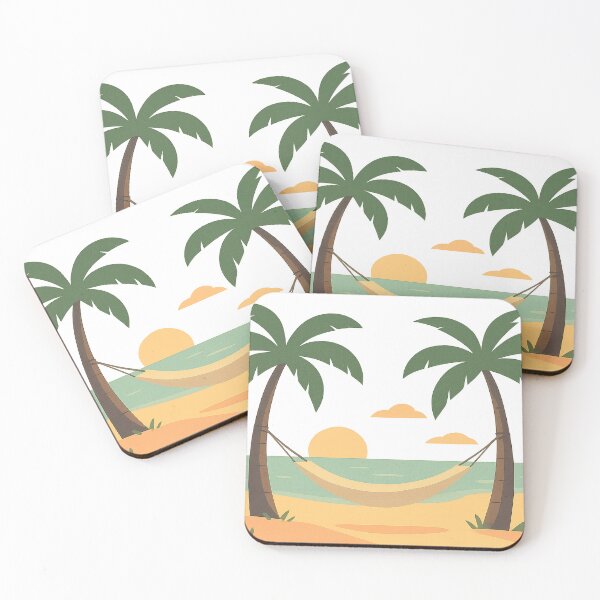 Item preview, Palm Hammock Escape – Minimalist Beach Retreat Design designed and sold by mbmstores.