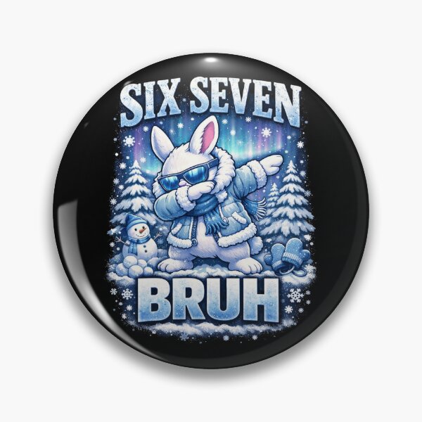 Item preview, Six Seven Bruh – Funny Winter Bunny Meme designed and sold by THREE LITTLE BEANS.