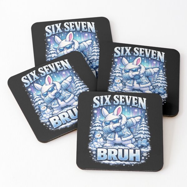 Item preview, Six Seven Bruh – Funny Winter Bunny Meme designed and sold by THREE LITTLE BEANS.