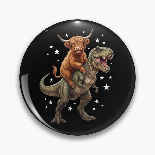 Item preview, Funny Highland Cow Riding T Rex Dinosaur Animal Lover designed and sold by TerryConnells.