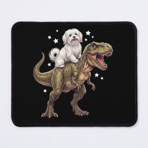 Item preview, Funny Maltese Riding T Rex Dinosaur Dog Lover designed and sold by TerryConnells.