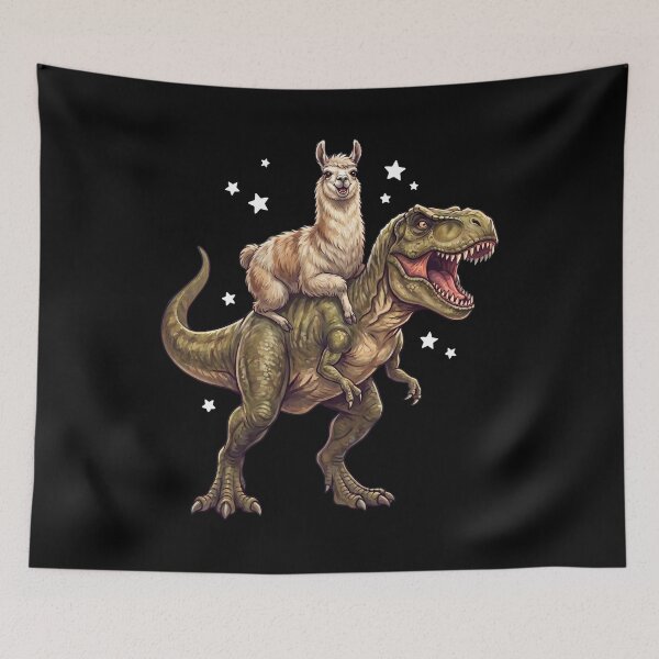Item preview, Funny Llama Riding T Rex Dinosaur Animal Lover designed and sold by TerryConnells.