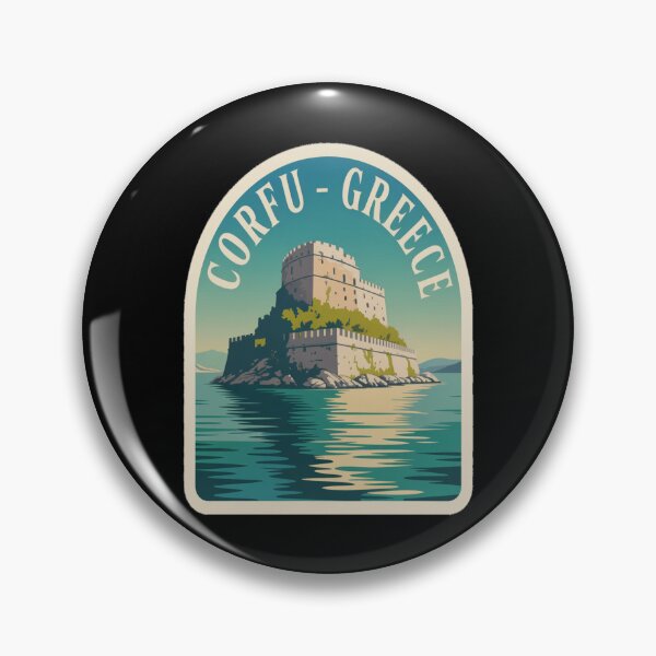 Item preview, Corfu Greece Retro Island Sticker designed and sold by stickercuffs.