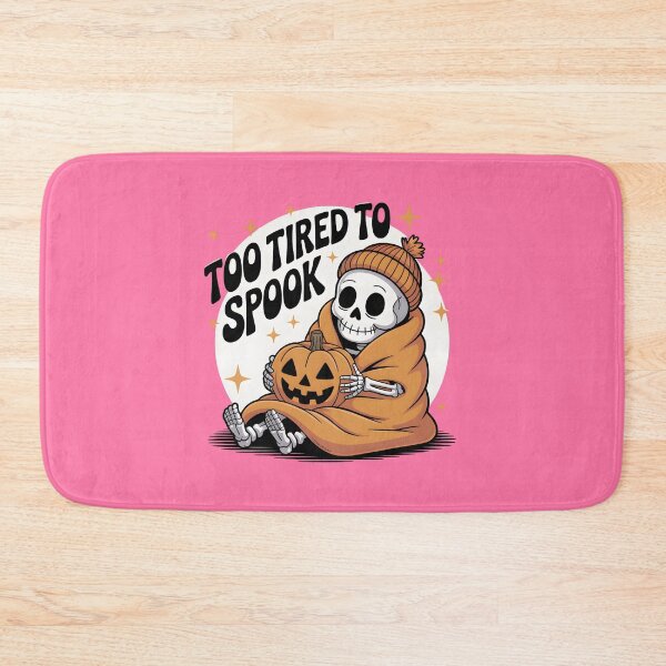Item preview, Too Tired to Spook Skeleton with Pumpkin – Cute Lazy Halloween Aesthetic Design designed and sold by Raw Tigers.