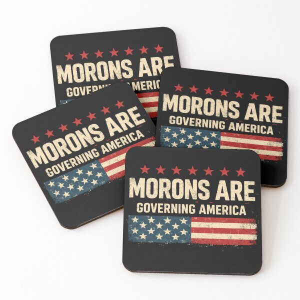 Item preview, Morons Are Governing America Trump 2025 America T-Shirt, funny political satire gift, anti government humor graphic tee designed and sold by Maravillio.