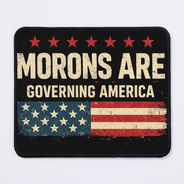 Item preview, Morons Are Governing America Trump 2025 America T-Shirt, funny political satire gift, anti government humor graphic tee designed and sold by Maravillio.