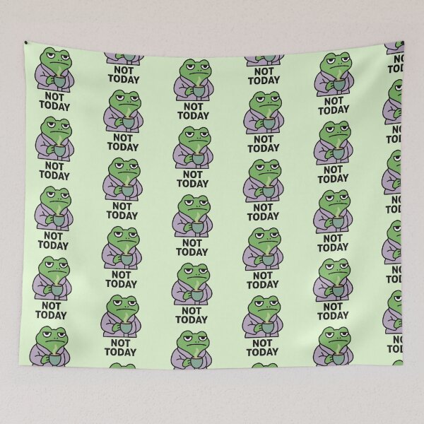 Item preview, Not today frog in robe coffee designed and sold by Inspiredbydavina.