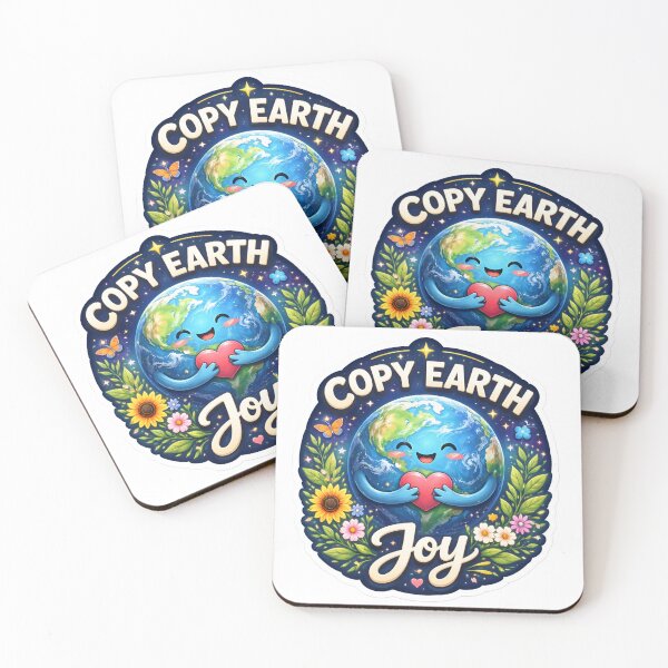 Item preview, Copy Earth Joy Cute Earth Sticker | Eco Friendly Kawaii Planet Design | Save Earth Aesthetic Art designed and sold by Bhaskar Digital Art.