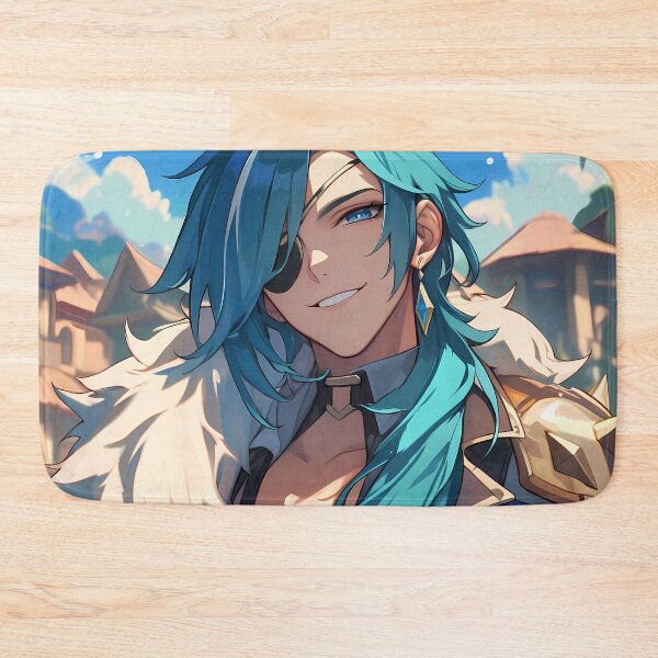 Item preview, Kaeya Genshin Impact Summer Coast Smile Cool Blue Rogue Charm designed and sold by Tokyonomad.