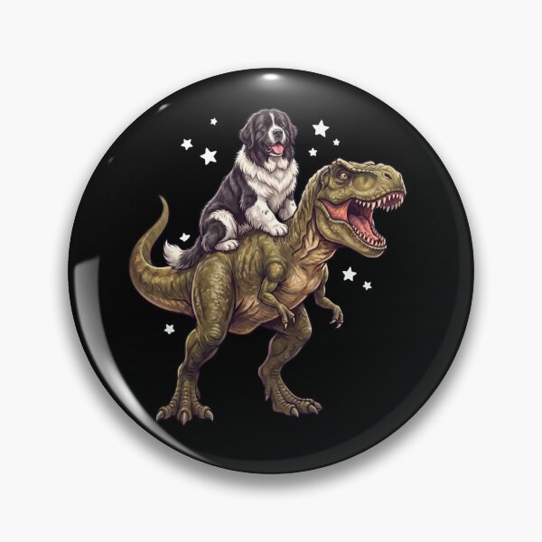 Item preview, Funny Newfoundland Riding T Rex Dinosaur Dog Lover designed and sold by TerryConnells.