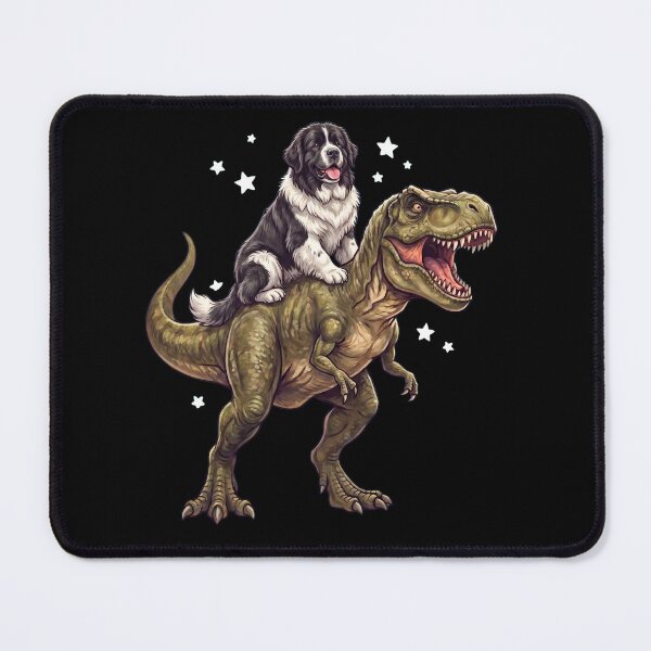 Item preview, Funny Newfoundland Riding T Rex Dinosaur Dog Lover designed and sold by TerryConnells.