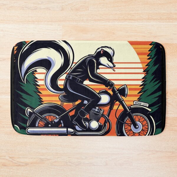 Item preview, Stylish Skunk – Sunset Motorcycle Ride designed and sold by Dogandesighn.