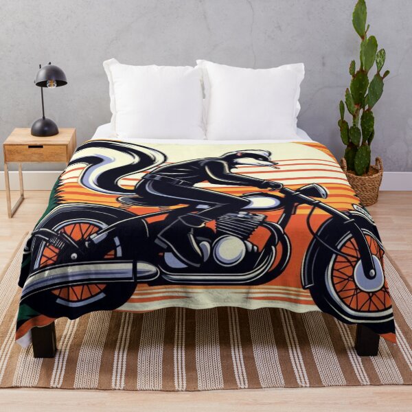 Item preview, Stylish Skunk – Sunset Motorcycle Ride designed and sold by Dogandesighn.