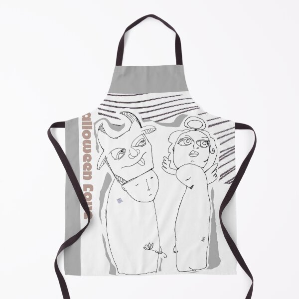 Item preview, Halloween Love - Angel and Devil (Original Ink Drawing by ACCI) designed and sold by VanyssaGraphics.