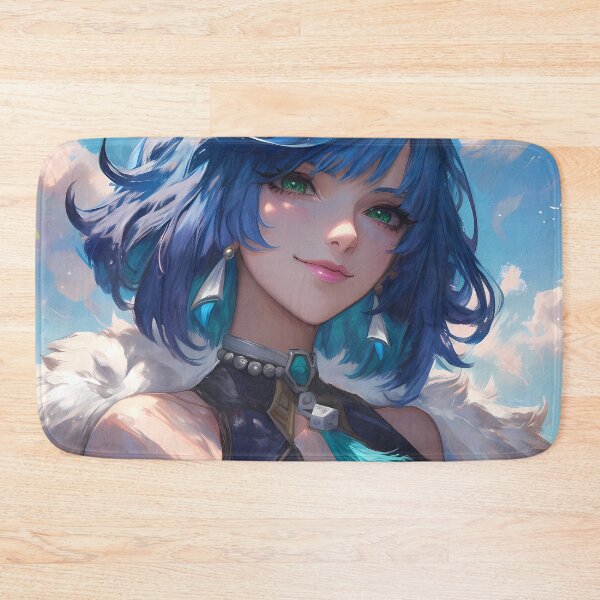 Item preview, Yelan Genshin Impact Blue Hair Elegant Sky Portrait designed and sold by Tokyonomad.