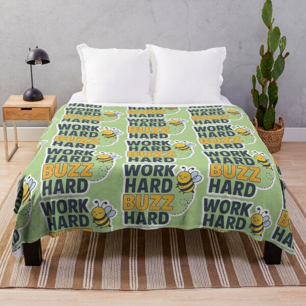 Item preview, Work Hard Buzz Hard: Cute Motivational Bee Design designed and sold by ChirpInc.