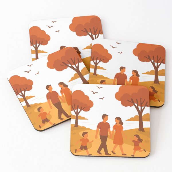 Item preview, Sunset Park Stroll – Family Vacation Scene Design designed and sold by mbmstores.