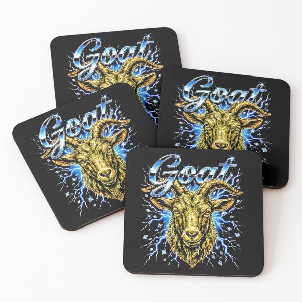 Item preview, Goat Electric Blue Lightning Neon Horns Bold designed and sold by graphixpolash.