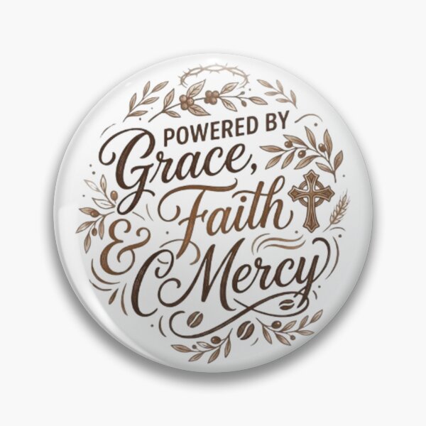 Item preview, Powered by Grace, Faith and Mercy designed and sold by Spungezie.