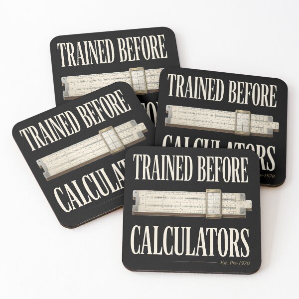 Item preview, Trained Before Calculators – Vintage Math Teacher Retro designed and sold by THREE LITTLE BEANS.