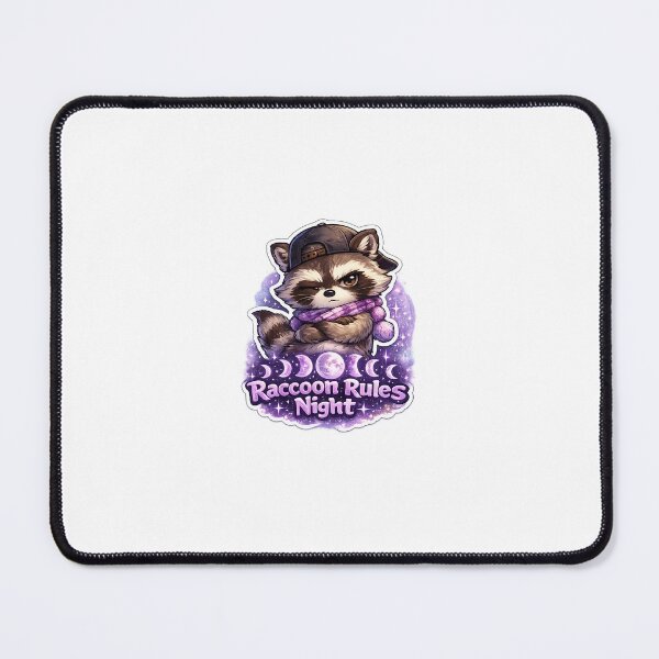 Item preview, Raccoon Rules Night – Adorable Tough Raccoon with Purple Moon Glow designed and sold by SparkVault.