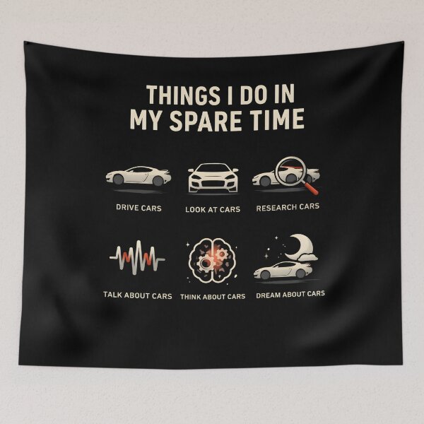 Item preview, Things I Do in My Spare Time – Car Lover Funny Auto  designed and sold by THREE LITTLE BEANS.