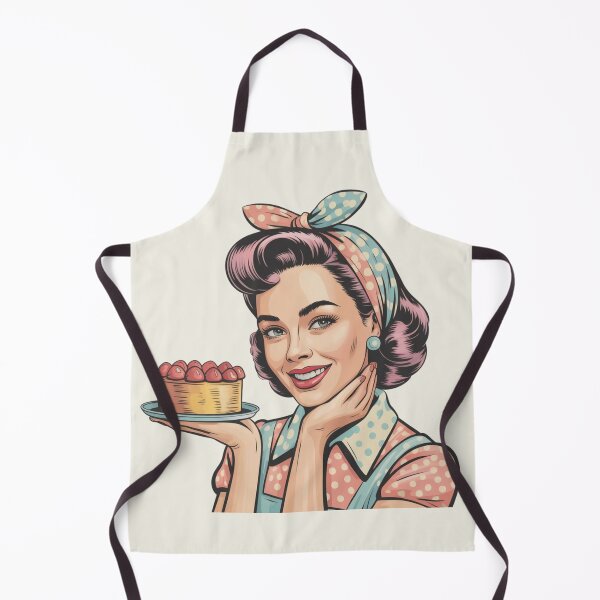 Item preview, Vintage Pin Up Girl Holding Cake Retro Sweet Treat Design designed and sold by NatArtSA.