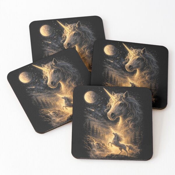 Item preview, Unicorn Howling To The Moon Cute Unicorn designed and sold by will freed18.