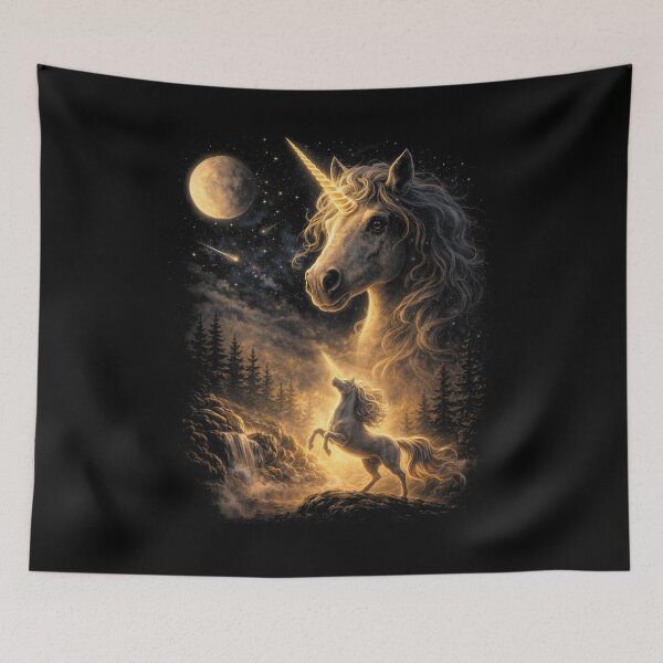 Item preview, Unicorn Howling To The Moon Cute Unicorn designed and sold by will freed18.