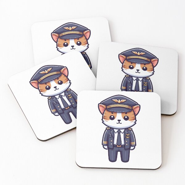 Item preview, Pilot Cat Aviation Gift Design designed and sold by CyfroweMysli.