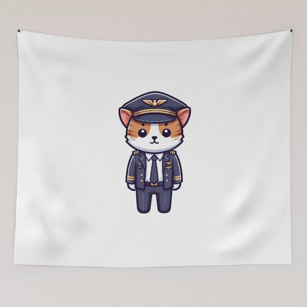 Item preview, Pilot Cat Aviation Gift Design designed and sold by CyfroweMysli.