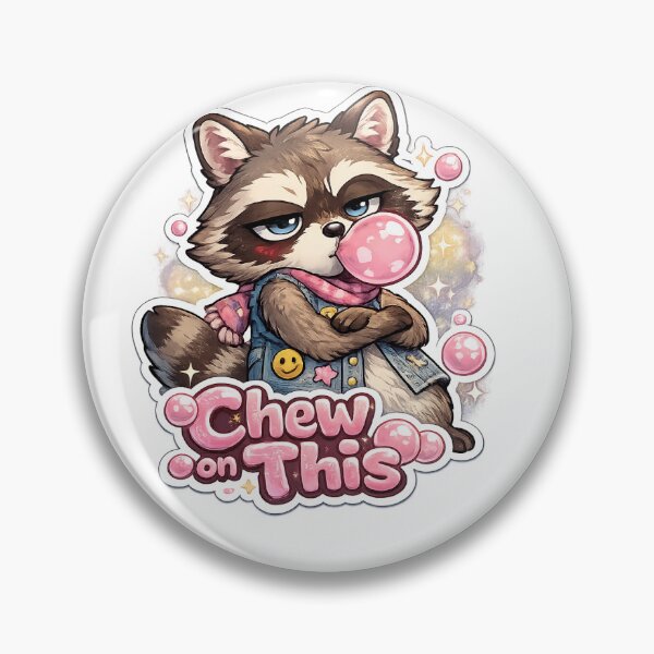 Item preview, Chew on This Cute Raccoon Bubblegum Attitude Streetwear Design designed and sold by SparkVault.