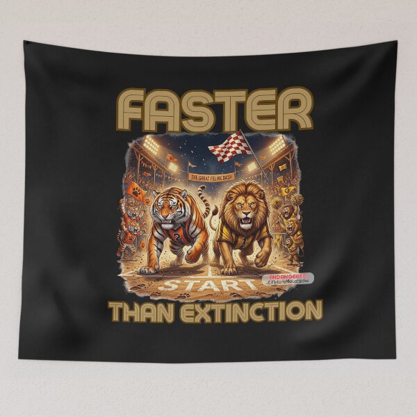 Item preview, Funny Lion Tiger Race Gift - Endangered Animal Humor - Birthday Gift Sport Lover Animal Lover Wildlife designed and sold by Nature & Moustaches.