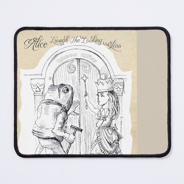 Item preview, Alice Through the Looking-Glass - Queen Alice and the Gatekeeper Frog (ink drawing by ACCI) designed and sold by VanyssaGraphics.