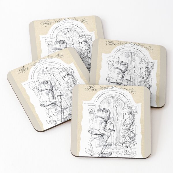 Item preview, Alice Through the Looking-Glass - Queen Alice and the Gatekeeper Frog (ink drawing by ACCI) designed and sold by VanyssaGraphics.