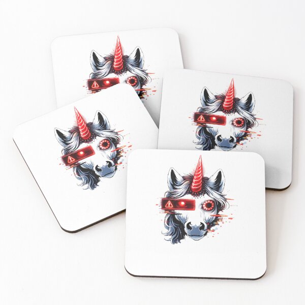 Item preview, UNICORN.exe – Rebooting | Red Glitch Unicorn Error Design designed and sold by unglaublichGut.
