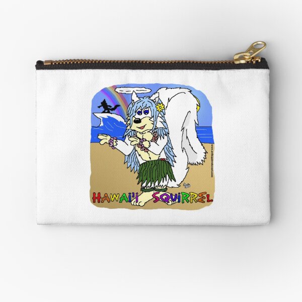 Hawaii Squirrel Zipper Pouch