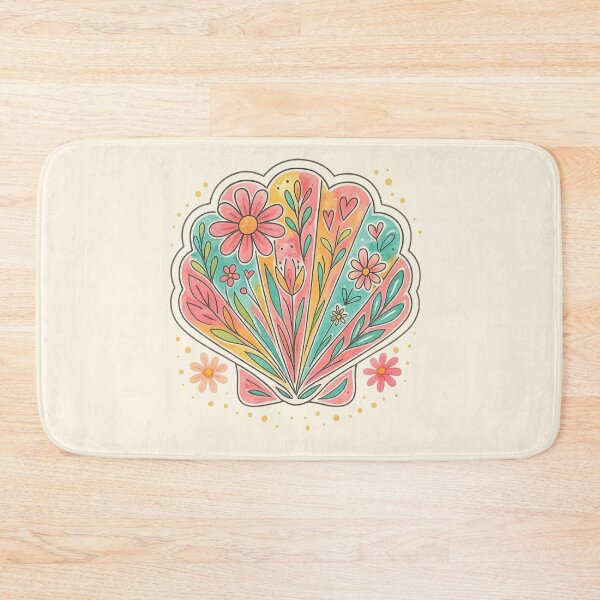 Item preview, Boho Floral Seashell Watercolor Illustration designed and sold by Siriusvibes.