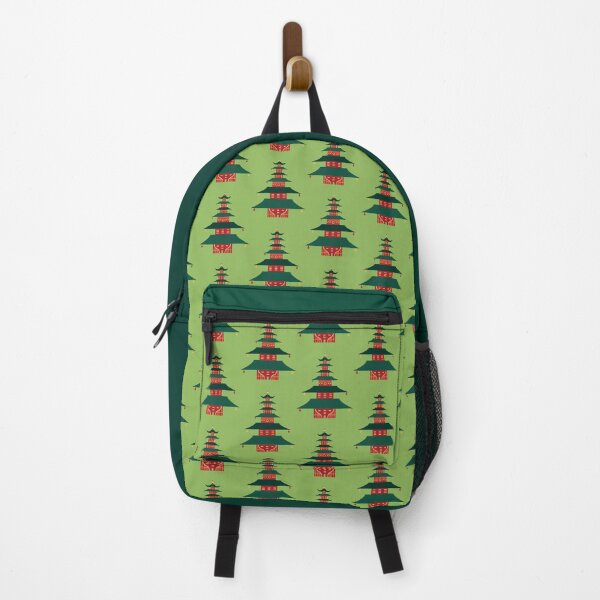 Item preview, Minimal Shinto Temples Pattern - Light Bamboo Green designed and sold by Daniel Bevis Design.