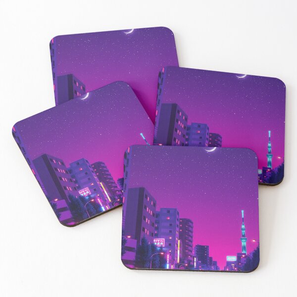 Item preview, Tokyo Skytree Neon Street - Cyber City Night designed and sold by Inari Designs.