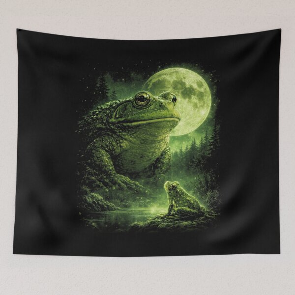 Item preview, Frog Howling to The Moon Vintage 90s Retro Frog Graphic designed and sold by will freed18.