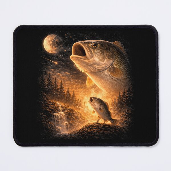 Item preview, Fish Howling to The Moon Vintage 90s Retro Fish Graphic designed and sold by will freed18.