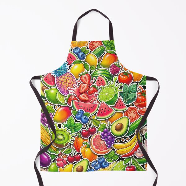 Item preview, Ultimate Fruit & Veggie Stickerbomb – Color Explosion Collage designed and sold by RH Design Lab.
