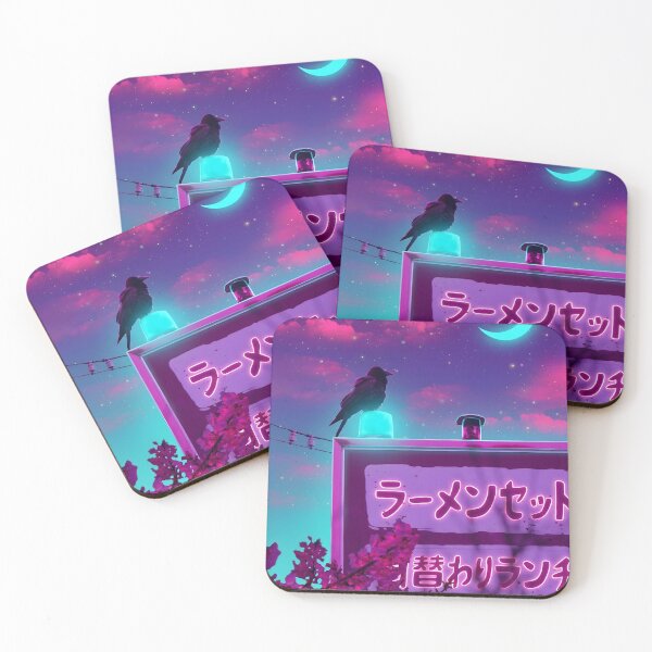 Item preview, Midnight Ramen Stop - Neon Crow Aesthetic designed and sold by Inari Designs.