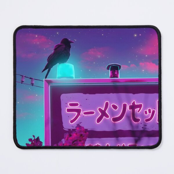 Item preview, Midnight Ramen Stop - Neon Crow Aesthetic designed and sold by Inari Designs.