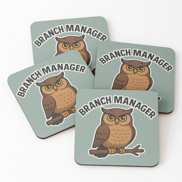 Item preview, Branch Manager: Wise Owl Funny Motivational Design designed and sold by ChirpInc.